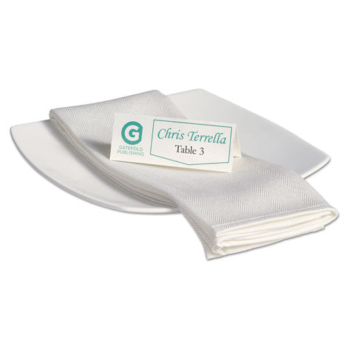 Avery® wholesale. AVERY Small Textured Tent Cards, White, 1 7-16 X 3 3-4, 6 Cards-sheet, 150-box. HSD Wholesale: Janitorial Supplies, Breakroom Supplies, Office Supplies.