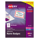 Avery® wholesale. AVERY Flexible Adhesive Name Badge Labels, 3.38 X 2.33, White-red Border, 400-box. HSD Wholesale: Janitorial Supplies, Breakroom Supplies, Office Supplies.