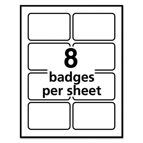 Avery® wholesale. AVERY Flexible Adhesive Name Badge Labels, 3.38 X 2.33, White-red Border, 400-box. HSD Wholesale: Janitorial Supplies, Breakroom Supplies, Office Supplies.