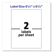 Load image into Gallery viewer, Avery® wholesale. AVERY Shipping Labels W- Trueblock Technology, Laser Printers, 5.5 X 8.5, White, 2-sheet, 100 Sheets-box. HSD Wholesale: Janitorial Supplies, Breakroom Supplies, Office Supplies.