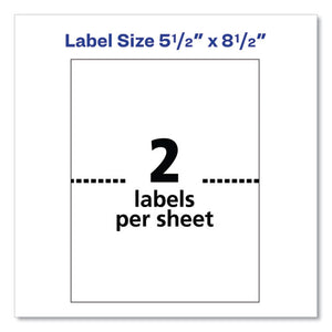 Avery® wholesale. AVERY Shipping Labels W- Trueblock Technology, Laser Printers, 5.5 X 8.5, White, 2-sheet, 100 Sheets-box. HSD Wholesale: Janitorial Supplies, Breakroom Supplies, Office Supplies.