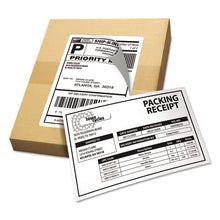 Load image into Gallery viewer, Avery® wholesale. AVERY Shipping Labels With Paper Receipt And Trueblock Technology, Inkjet-laser Printers, 5.06 X 7.63, White, 50-pack. HSD Wholesale: Janitorial Supplies, Breakroom Supplies, Office Supplies.