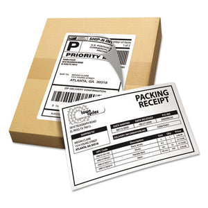 Avery® wholesale. AVERY Shipping Labels With Paper Receipt And Trueblock Technology, Inkjet-laser Printers, 5.06 X 7.63, White, 50-pack. HSD Wholesale: Janitorial Supplies, Breakroom Supplies, Office Supplies.