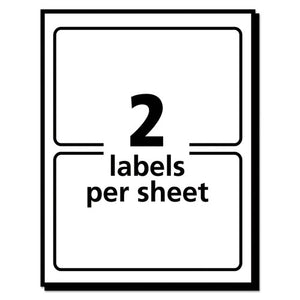 Avery® wholesale. AVERY Printable Adhesive Name Badges, 3.38 X 2.33, Blue Border, 100-pack. HSD Wholesale: Janitorial Supplies, Breakroom Supplies, Office Supplies.