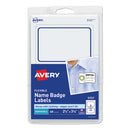 Avery® wholesale. AVERY Flexible Adhesive Name Badge Labels, 3.38 X 2.33, White-blue Border, 40-pack. HSD Wholesale: Janitorial Supplies, Breakroom Supplies, Office Supplies.
