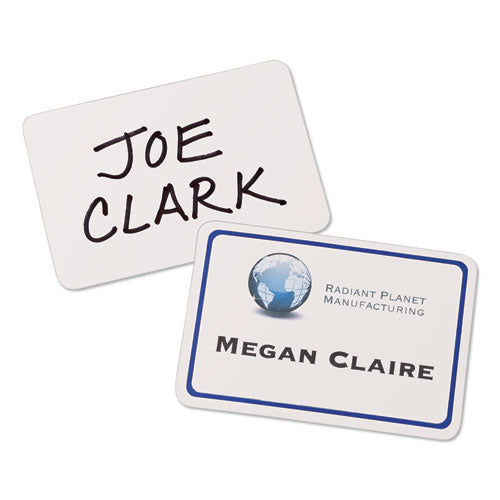 Avery® wholesale. AVERY Flexible Adhesive Name Badge Labels, 3.38 X 2.33, White-blue Border, 40-pack. HSD Wholesale: Janitorial Supplies, Breakroom Supplies, Office Supplies.