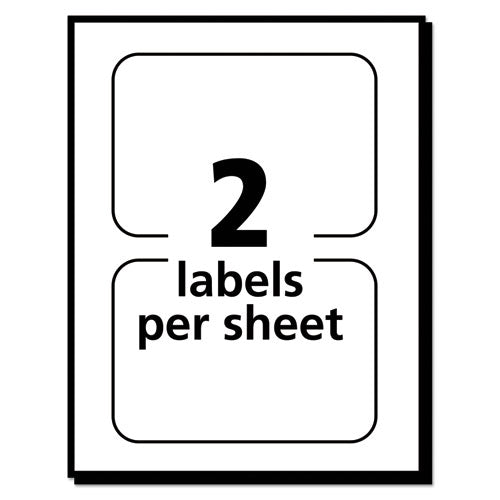 Avery® wholesale. AVERY Flexible Adhesive Name Badge Labels, 3.38 X 2.33, White-blue Border, 40-pack. HSD Wholesale: Janitorial Supplies, Breakroom Supplies, Office Supplies.