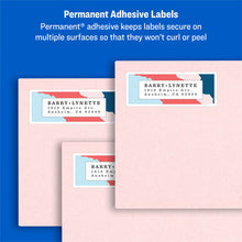 Load image into Gallery viewer, Avery® wholesale. AVERY Easy Peel White Address Labels W- Sure Feed Technology, Laser Printers, 0.66 X 1.75, White, 60-sheet, 100 Sheets-pack. HSD Wholesale: Janitorial Supplies, Breakroom Supplies, Office Supplies.