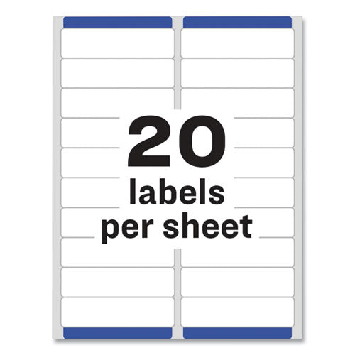 Avery® wholesale. AVERY Easy Peel White Address Labels W- Sure Feed Technology, Laser Printers, 1 X 4, White, 20-sheet, 100 Sheets-box. HSD Wholesale: Janitorial Supplies, Breakroom Supplies, Office Supplies.