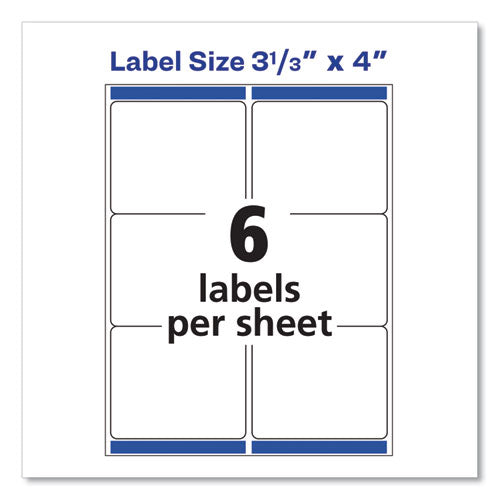 Avery® wholesale. AVERY Shipping Labels W- Trueblock Technology, Laser Printers, 3.33 X 4, White, 6-sheet, 100 Sheets-box. HSD Wholesale: Janitorial Supplies, Breakroom Supplies, Office Supplies.