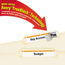 Avery® wholesale. AVERY Permanent Trueblock File Folder Labels With Sure Feed Technology, 0.66 X 3.44, White, 30-sheet, 25 Sheets-pack. HSD Wholesale: Janitorial Supplies, Breakroom Supplies, Office Supplies.