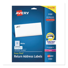 Load image into Gallery viewer, Avery® wholesale. AVERY Easy Peel White Address Labels W- Sure Feed Technology, Laser Printers, 0.66 X 1.75, White, 60-sheet, 25 Sheets-pack. HSD Wholesale: Janitorial Supplies, Breakroom Supplies, Office Supplies.