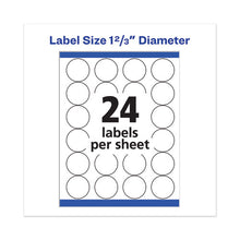 Load image into Gallery viewer, Avery® wholesale. AVERY Permanent Laser Print-to-the-edge Id Labels W-surefeed, 1 2-3&quot;dia, White, 600-pk. HSD Wholesale: Janitorial Supplies, Breakroom Supplies, Office Supplies.