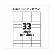 Load image into Gallery viewer, Avery® wholesale. AVERY Copier Mailing Labels, Copiers, 1 X 2.81, Clear, 33-sheet, 70 Sheets-pack. HSD Wholesale: Janitorial Supplies, Breakroom Supplies, Office Supplies.