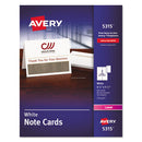Avery® wholesale. AVERY Note Cards, Laser Printer, 4 1-4 X 5 1-2, Uncoated White, 60-pack With Envelopes. HSD Wholesale: Janitorial Supplies, Breakroom Supplies, Office Supplies.