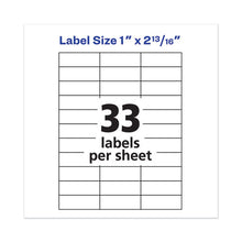 Load image into Gallery viewer, Avery® wholesale. AVERY Copier Mailing Labels, Copiers, 1 X 2.81, White, 33-sheet, 250 Sheets-box. HSD Wholesale: Janitorial Supplies, Breakroom Supplies, Office Supplies.