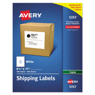 Avery® wholesale. AVERY Copier Mailing Labels, Copiers, 8.5 X 11, White, 100-box. HSD Wholesale: Janitorial Supplies, Breakroom Supplies, Office Supplies.