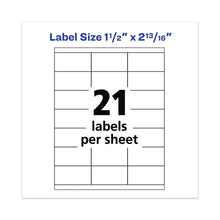 Load image into Gallery viewer, Avery® wholesale. AVERY Copier Mailing Labels, Copiers, 1.5 X 2.81, White, 21-sheet, 100 Sheets-box. HSD Wholesale: Janitorial Supplies, Breakroom Supplies, Office Supplies.