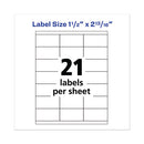 Avery® wholesale. AVERY Copier Mailing Labels, Copiers, 1.5 X 2.81, White, 21-sheet, 100 Sheets-box. HSD Wholesale: Janitorial Supplies, Breakroom Supplies, Office Supplies.