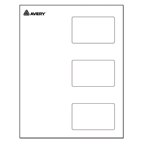 Avery® wholesale. AVERY Self-laminating Laser-inkjet Printer Badges, 2 1-4 X 3 1-2, White, 30-box. HSD Wholesale: Janitorial Supplies, Breakroom Supplies, Office Supplies.