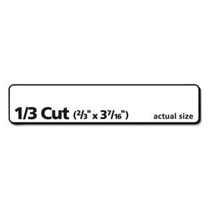 Avery® wholesale. AVERY Permanent Trueblock File Folder Labels With Sure Feed Technology, 0.66 X 3.44, White, 30-sheet, 50 Sheets-box. HSD Wholesale: Janitorial Supplies, Breakroom Supplies, Office Supplies.