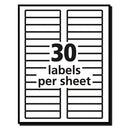 Avery® wholesale. AVERY Permanent Trueblock File Folder Labels With Sure Feed Technology, 0.66 X 3.44, White, 30-sheet, 50 Sheets-box. HSD Wholesale: Janitorial Supplies, Breakroom Supplies, Office Supplies.