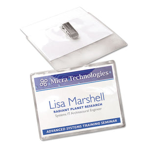 Avery® wholesale. AVERY Clip-style Name Badge Holder With Laser-inkjet Insert, Top Load, 4 X 3, White, 40-box. HSD Wholesale: Janitorial Supplies, Breakroom Supplies, Office Supplies.