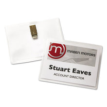 Load image into Gallery viewer, Avery® wholesale. AVERY Clip-style Name Badge Holder With Laser-inkjet Insert, Top Load, 4 X 3, White, 40-box. HSD Wholesale: Janitorial Supplies, Breakroom Supplies, Office Supplies.