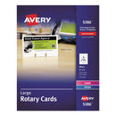 Avery® wholesale. AVERY Large Rotary Cards, Laser-inkjet, 3 X 5, 3 Cards-sheet, 150 Cards-box. HSD Wholesale: Janitorial Supplies, Breakroom Supplies, Office Supplies.