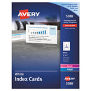 Avery® wholesale. AVERY Printable Index Cards With Sure Feed For Laser And Inkjet Printers, 3 X 5, White, 150-box. HSD Wholesale: Janitorial Supplies, Breakroom Supplies, Office Supplies.