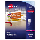 Avery® wholesale. AVERY Postcards For Laser Printers, 4 X 6, Uncoated White, 2-sheet, 100-box. HSD Wholesale: Janitorial Supplies, Breakroom Supplies, Office Supplies.