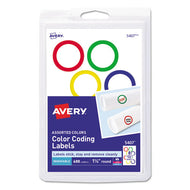 Avery® wholesale. AVERY Printable Self-adhesive Removable Color-coding Labels, 1.25