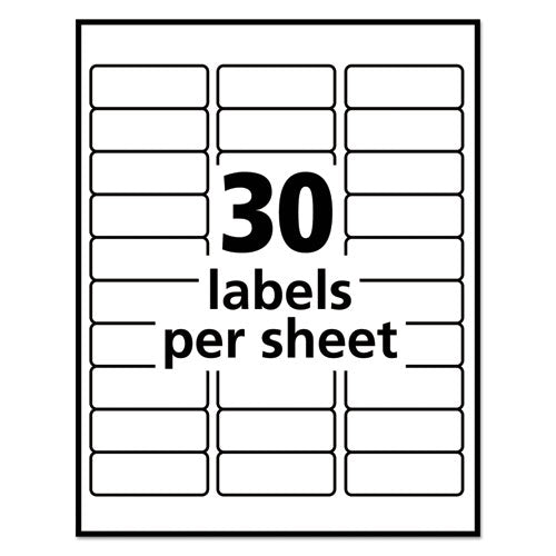 Avery® wholesale. AVERY Repositionable Address Labels W-surefeed, Laser, 1 X 2 5-8, White, 3000-box. HSD Wholesale: Janitorial Supplies, Breakroom Supplies, Office Supplies.