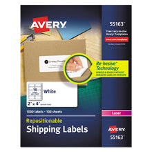 Load image into Gallery viewer, Avery® wholesale. AVERY Repositionable Shipping Labels W-sure Feed, Inkjet-laser, 2 X 4, White, 1000-box. HSD Wholesale: Janitorial Supplies, Breakroom Supplies, Office Supplies.