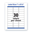 Avery® wholesale. AVERY Waterproof Address Labels With Trueblock And Sure Feed, Laser Printers, 1 X 2.63, White, 30-sheet, 50 Sheets-pack. HSD Wholesale: Janitorial Supplies, Breakroom Supplies, Office Supplies.