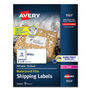 Avery® wholesale. AVERY Waterproof Shipping Labels With Trueblock And Sure Feed, Laser Printers, 2 X 4, White, 10-sheet, 50 Sheets-pack. HSD Wholesale: Janitorial Supplies, Breakroom Supplies, Office Supplies.