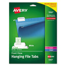 Avery® wholesale. AVERY Laser Printable Hanging File Tabs, 1-5-cut Tabs, White, 2.06" Wide, 90-pack. HSD Wholesale: Janitorial Supplies, Breakroom Supplies, Office Supplies.