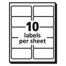 Avery® wholesale. AVERY Matte Clear Easy Peel Mailing Labels W- Sure Feed Technology, Laser Printers, 2 X 4, Clear, 10-sheet, 50 Sheets-box. HSD Wholesale: Janitorial Supplies, Breakroom Supplies, Office Supplies.