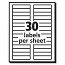 Avery® wholesale. AVERY Permanent Trueblock File Folder Labels With Sure Feed Technology, 0.66 X 3.44, White, 30-sheet, 25 Sheets-pack. HSD Wholesale: Janitorial Supplies, Breakroom Supplies, Office Supplies.