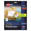 Avery® wholesale. AVERY Repositionable Shipping Labels W-surefeed, Inkjet, 3 1-3 X 4, White, 150-box. HSD Wholesale: Janitorial Supplies, Breakroom Supplies, Office Supplies.
