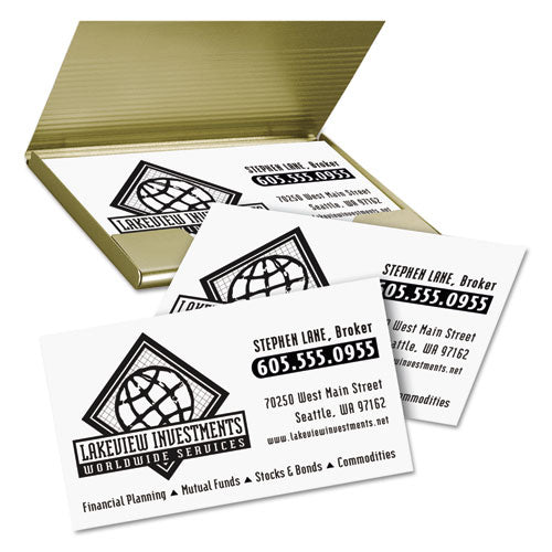 Avery® wholesale. AVERY Clean Edge Business Cards, Laser, 2 X 3 1-2, White, 400-box. HSD Wholesale: Janitorial Supplies, Breakroom Supplies, Office Supplies.