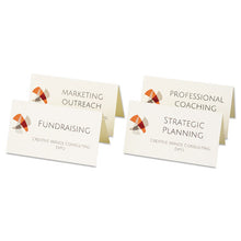 Load image into Gallery viewer, Avery® wholesale. AVERY Small Tent Card, Ivory, 2 X 3 1-2, 4 Cards-sheet, 160-box. HSD Wholesale: Janitorial Supplies, Breakroom Supplies, Office Supplies.