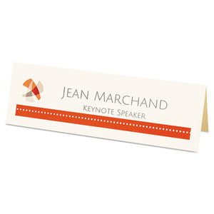Avery® wholesale. AVERY Large Embossed Tent Card, Ivory, 3 1-2 X 11, 1 Card-sheet, 50-box. HSD Wholesale: Janitorial Supplies, Breakroom Supplies, Office Supplies.