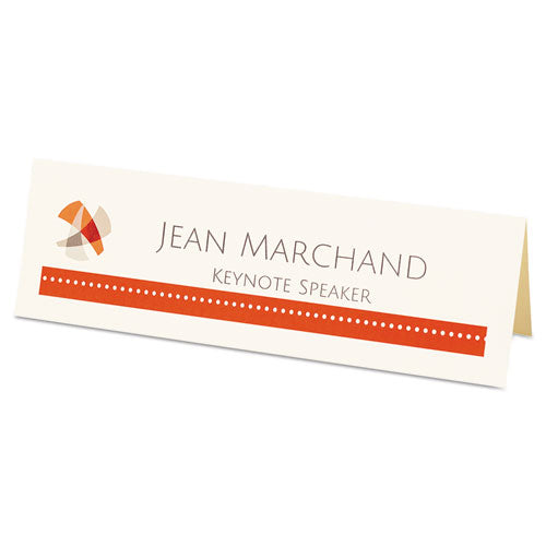 Avery® wholesale. AVERY Large Embossed Tent Card, Ivory, 3 1-2 X 11, 1 Card-sheet, 50-box. HSD Wholesale: Janitorial Supplies, Breakroom Supplies, Office Supplies.