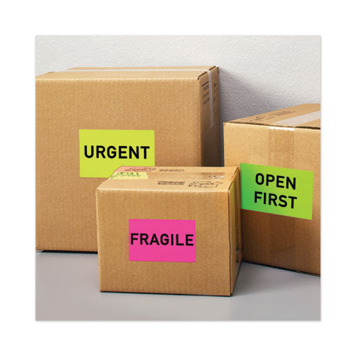 Avery® wholesale. AVERY High-visibility Permanent Laser Id Labels, 5 1-2 X 8.5, Neon Green, 200-box. HSD Wholesale: Janitorial Supplies, Breakroom Supplies, Office Supplies.