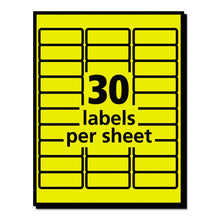 Load image into Gallery viewer, Avery® wholesale. AVERY High-visibility Permanent Laser Id Labels, 1 X 2 5-8, Neon Yellow, 750-pack. HSD Wholesale: Janitorial Supplies, Breakroom Supplies, Office Supplies.