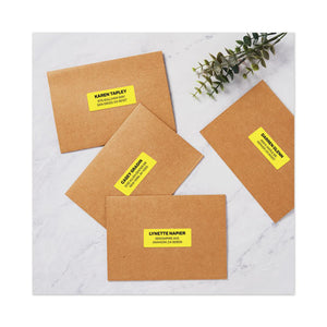 Avery® wholesale. AVERY High-visibility Permanent Laser Id Labels, 1 X 2 5-8, Neon Yellow, 750-pack. HSD Wholesale: Janitorial Supplies, Breakroom Supplies, Office Supplies.