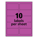 Avery® wholesale. AVERY High-visibility Permanent Laser Id Labels, 2 X 4, Neon Magenta, 1000-box. HSD Wholesale: Janitorial Supplies, Breakroom Supplies, Office Supplies.