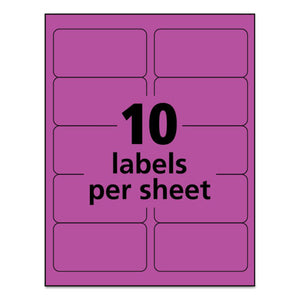 Avery® wholesale. AVERY High-visibility Permanent Laser Id Labels, 2 X 4, Neon Magenta, 1000-box. HSD Wholesale: Janitorial Supplies, Breakroom Supplies, Office Supplies.