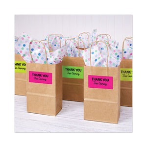 Avery® wholesale. AVERY High-visibility Permanent Laser Id Labels, 2 X 4, Asst. Neon, 150-pack. HSD Wholesale: Janitorial Supplies, Breakroom Supplies, Office Supplies.